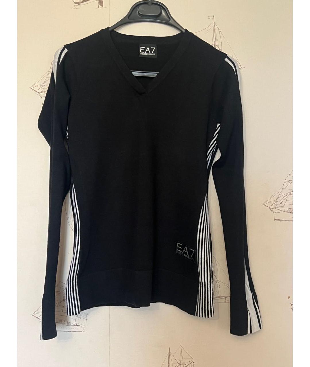 ARMANI EXCHANGE Черный вискозный джемпер / свитер, фото 8