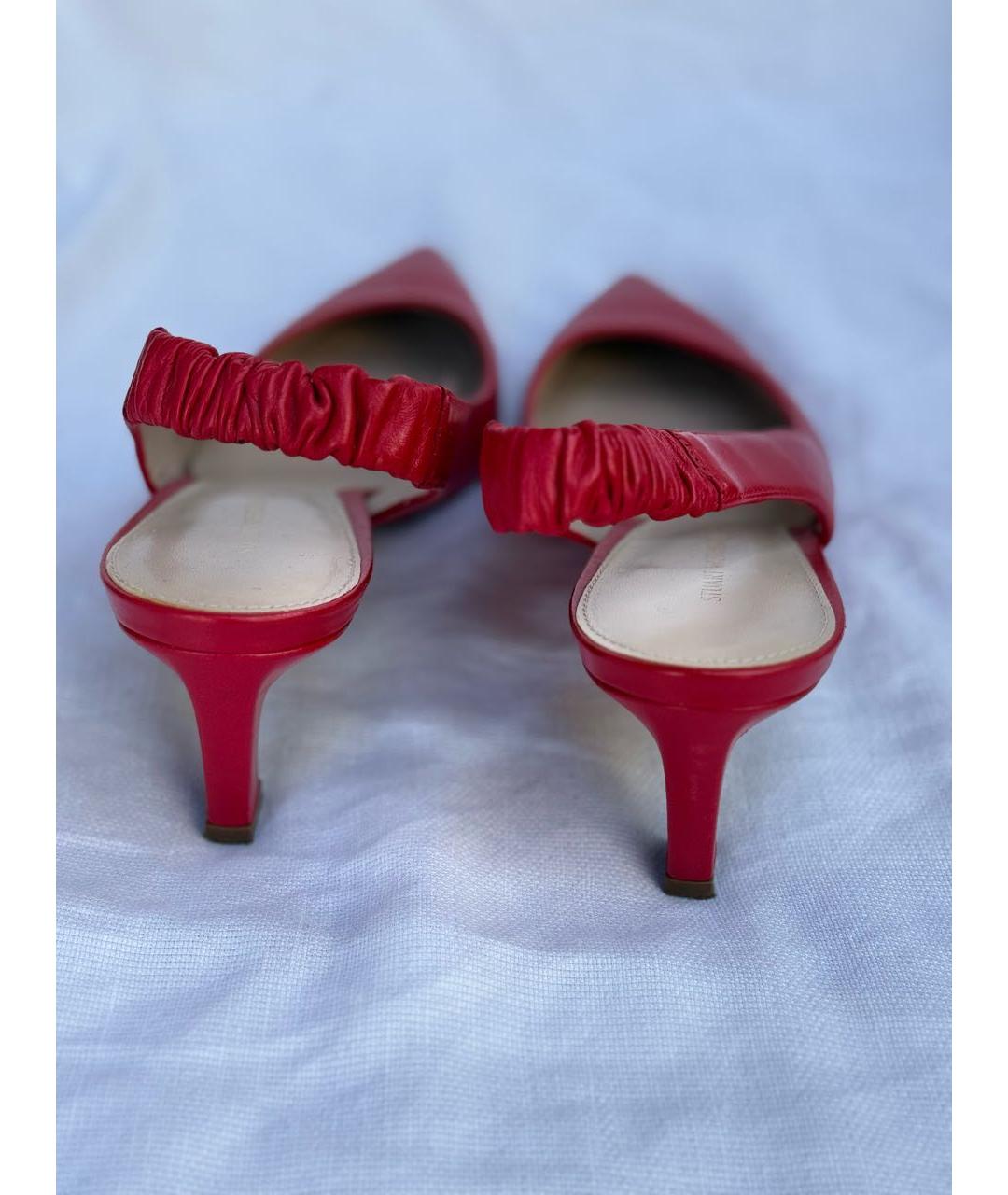 STUART WEITZMAN Красные кожаные туфли, фото 4