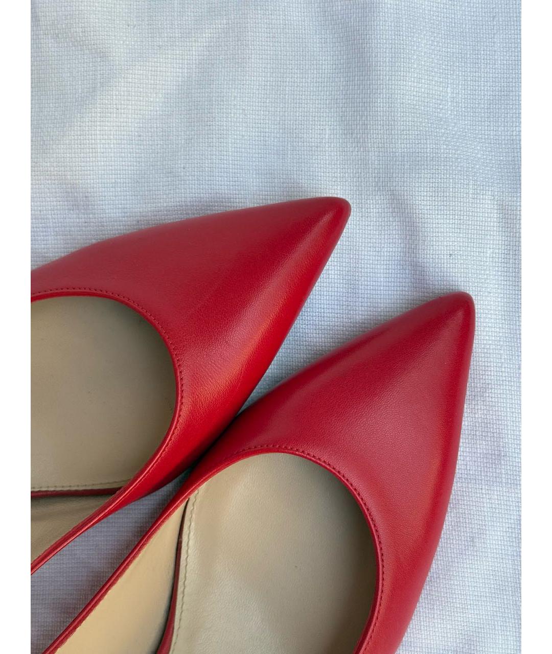 STUART WEITZMAN Красные кожаные туфли, фото 3
