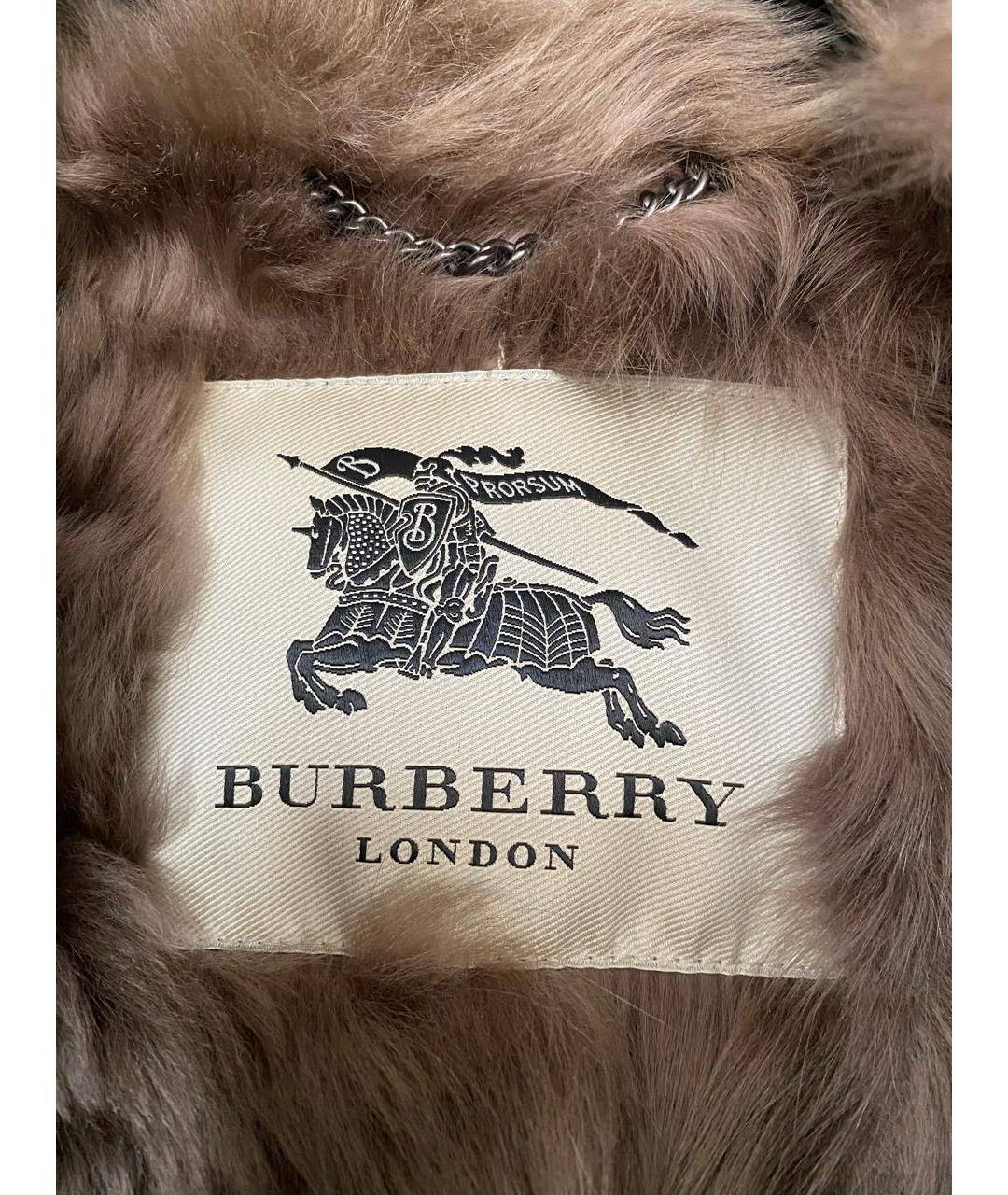 BURBERRY Бежевая замшевая дубленка, фото 3