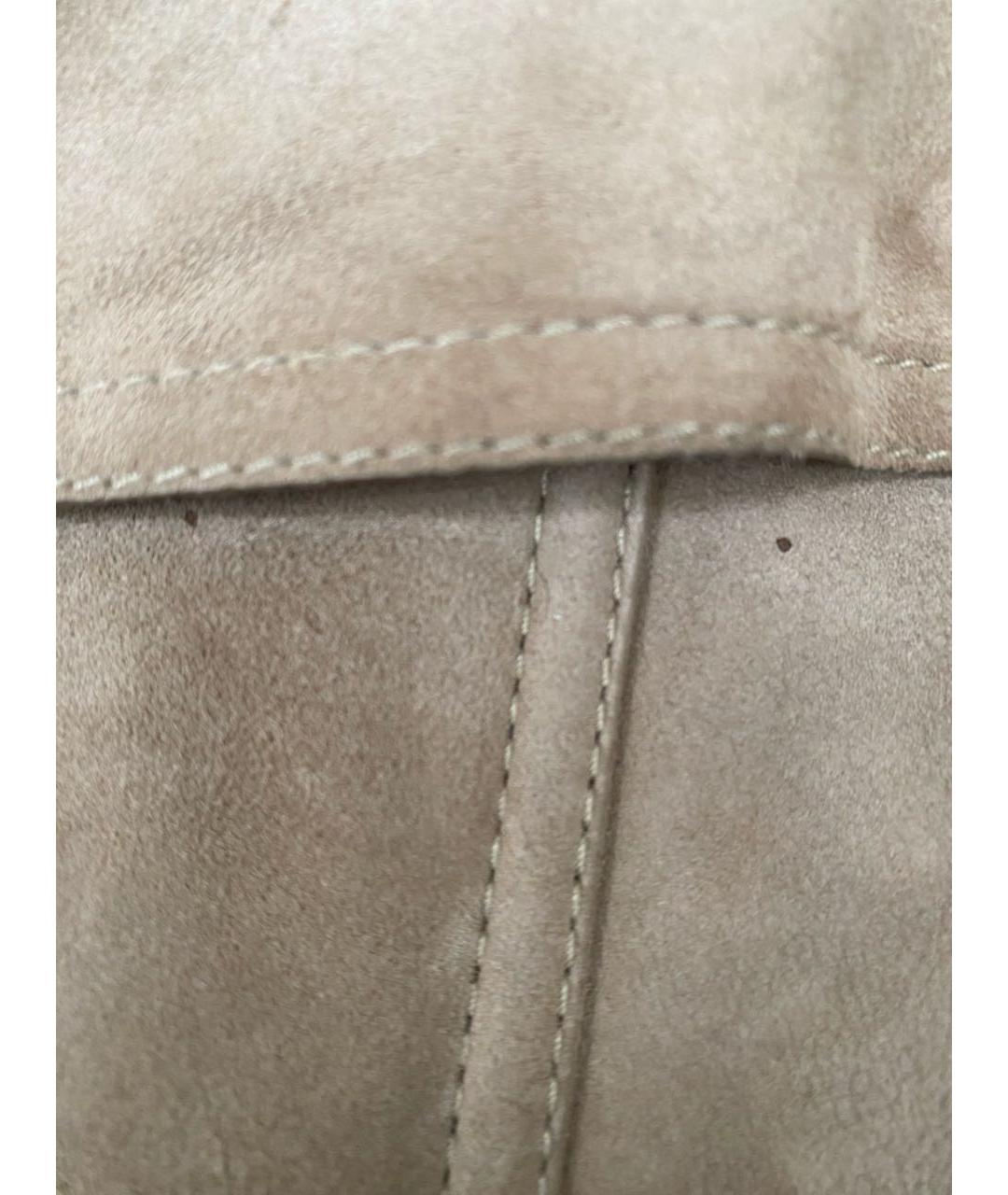 BURBERRY Бежевая замшевая дубленка, фото 8
