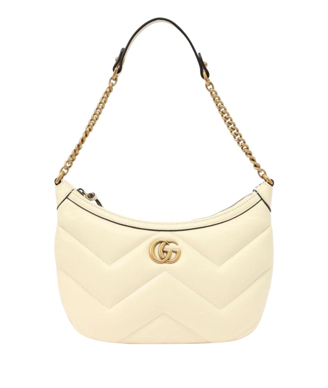 GUCCI Бежевая кожаная сумка через плечо, фото 1