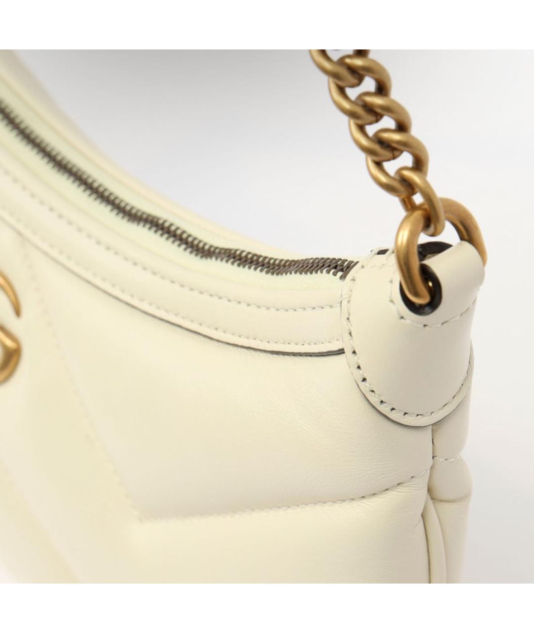 GUCCI Бежевая кожаная сумка через плечо, фото 5