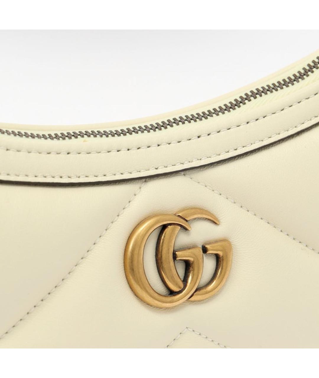 GUCCI Бежевая кожаная сумка через плечо, фото 3