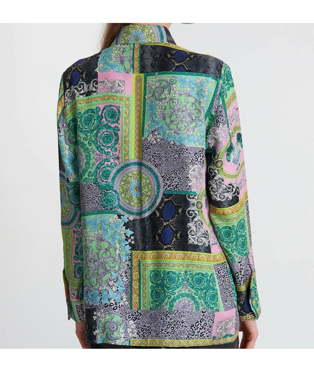 VERSACE Мульти шелковая блузы, фото 4