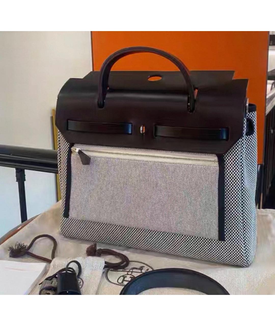 HERMES Сумка через плечо из канвы, фото 5