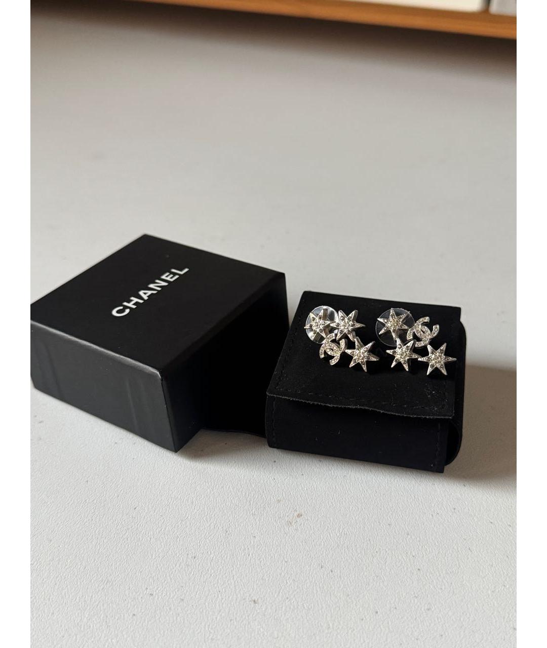 CHANEL Серебряные металлические серьги, фото 5