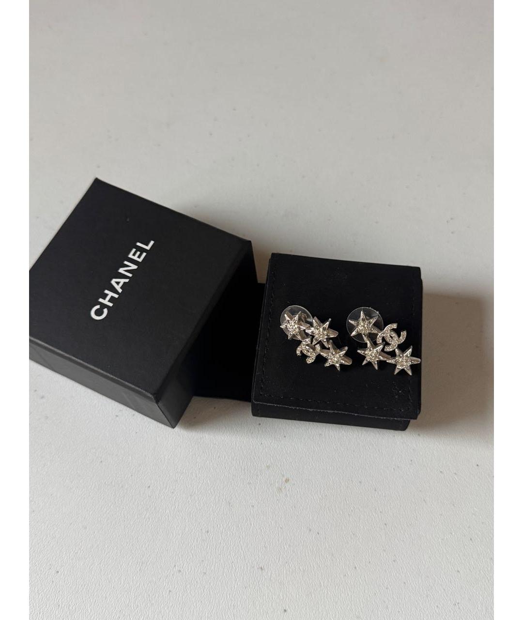 CHANEL Серебряные металлические серьги, фото 4