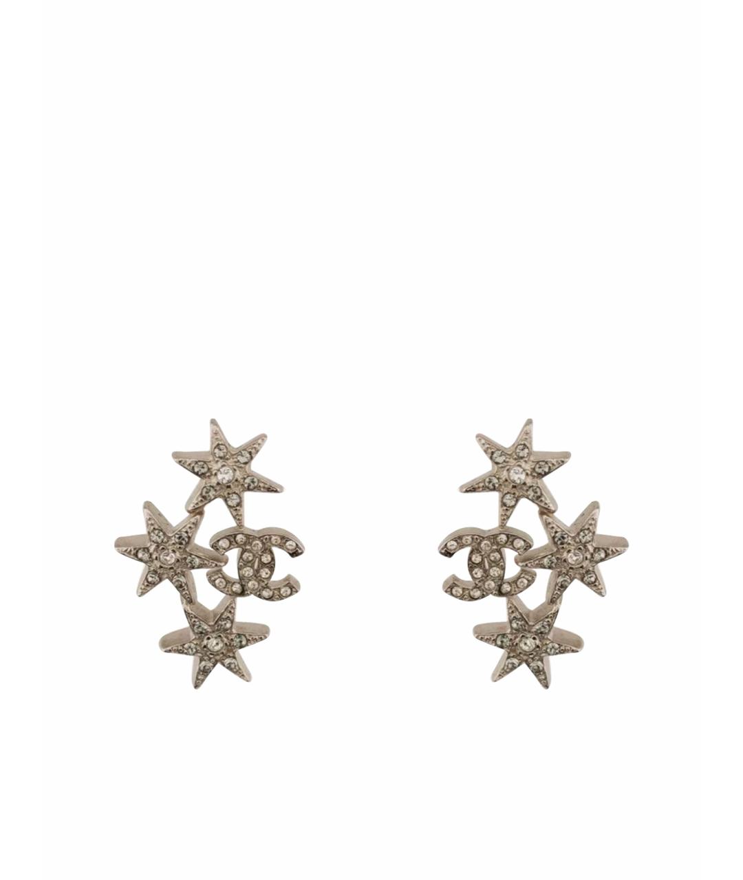 CHANEL Серебряные металлические серьги, фото 1
