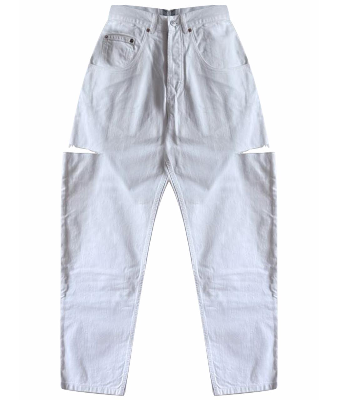 FORTE COUTURE Белые хлопковые прямые джинсы, фото 1