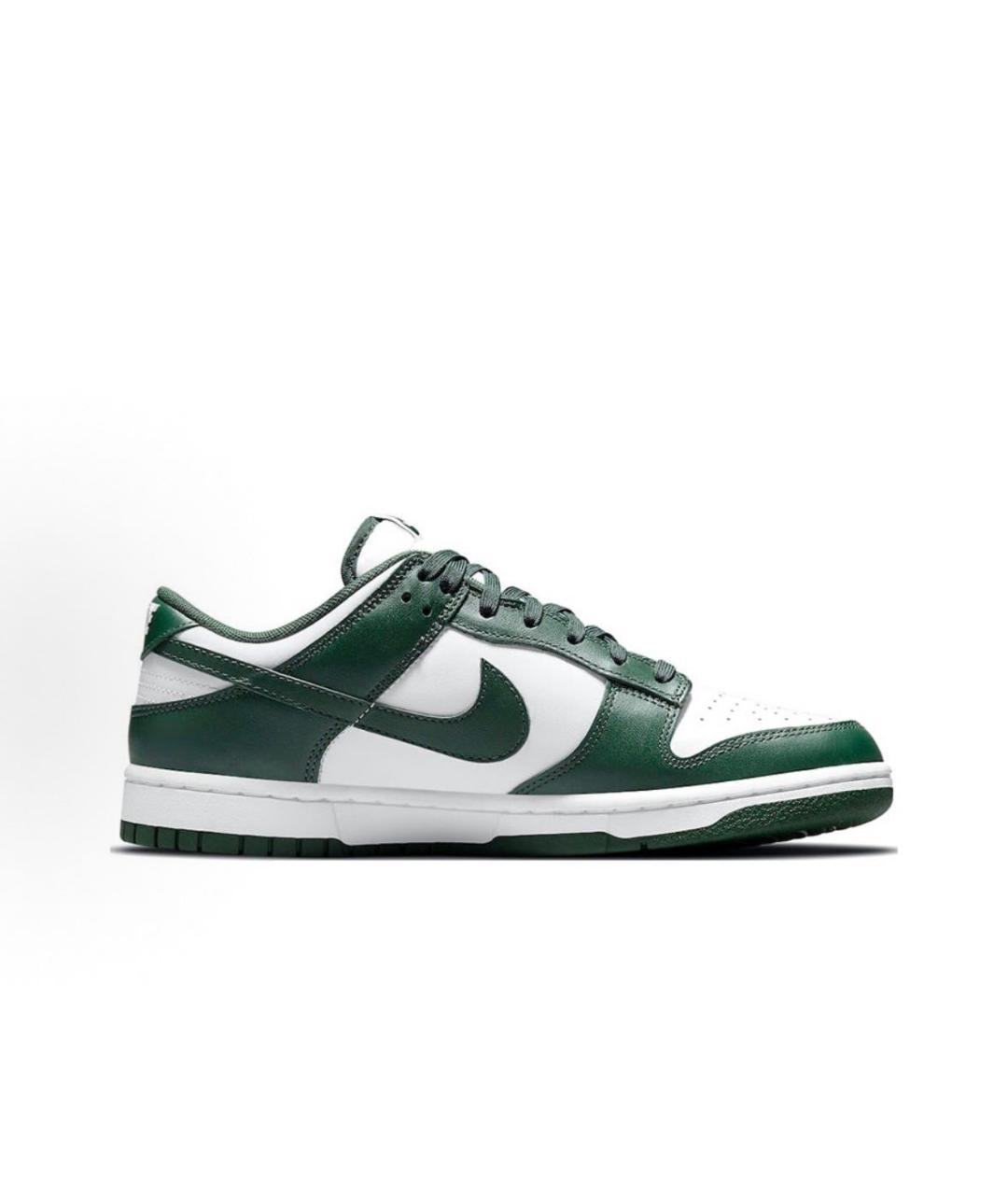 NIKE Зеленые кожаные низкие кроссовки / кеды, фото 5