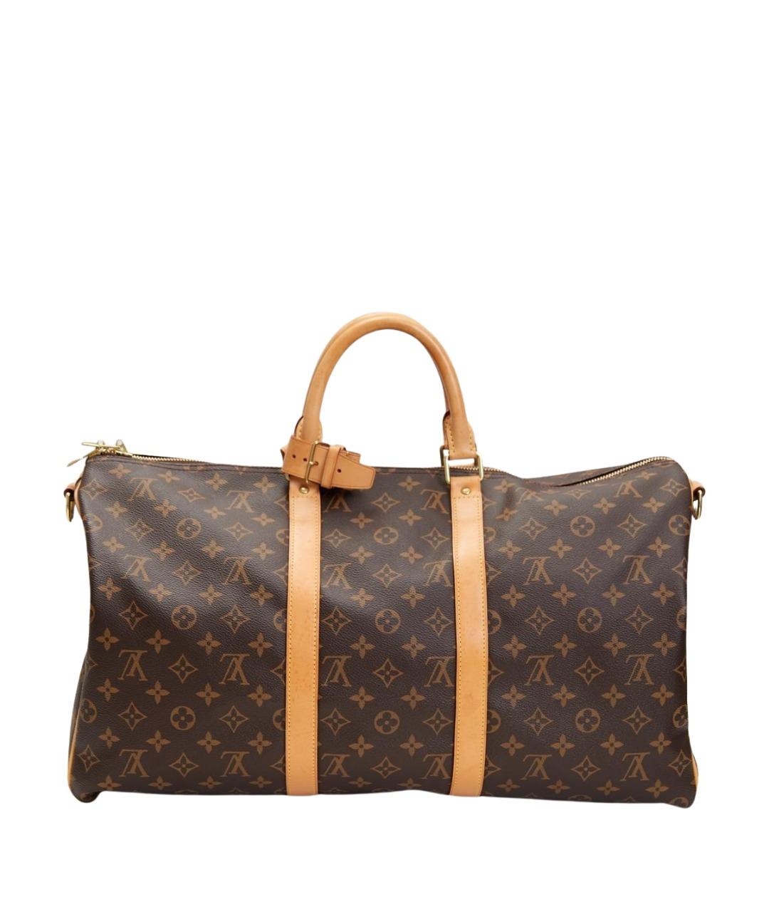LOUIS VUITTON Коричневая дорожная/спортивная сумка из канвы, фото 1