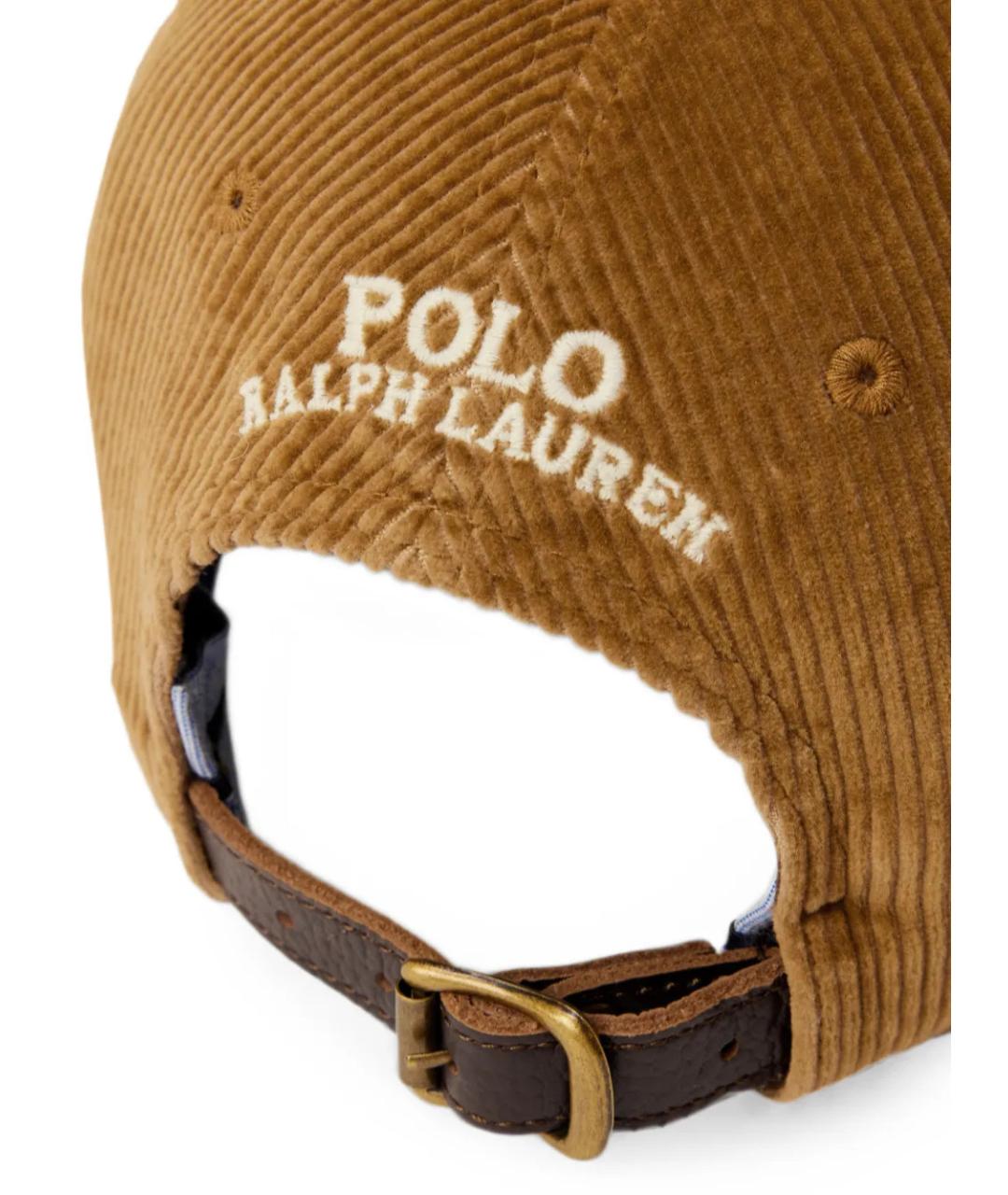 POLO RALPH LAUREN Коричневая хлопковая кепка/бейсболка, фото 3