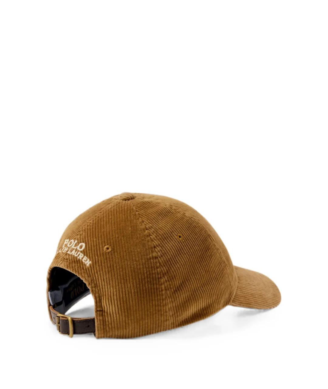 POLO RALPH LAUREN Коричневая хлопковая кепка/бейсболка, фото 2