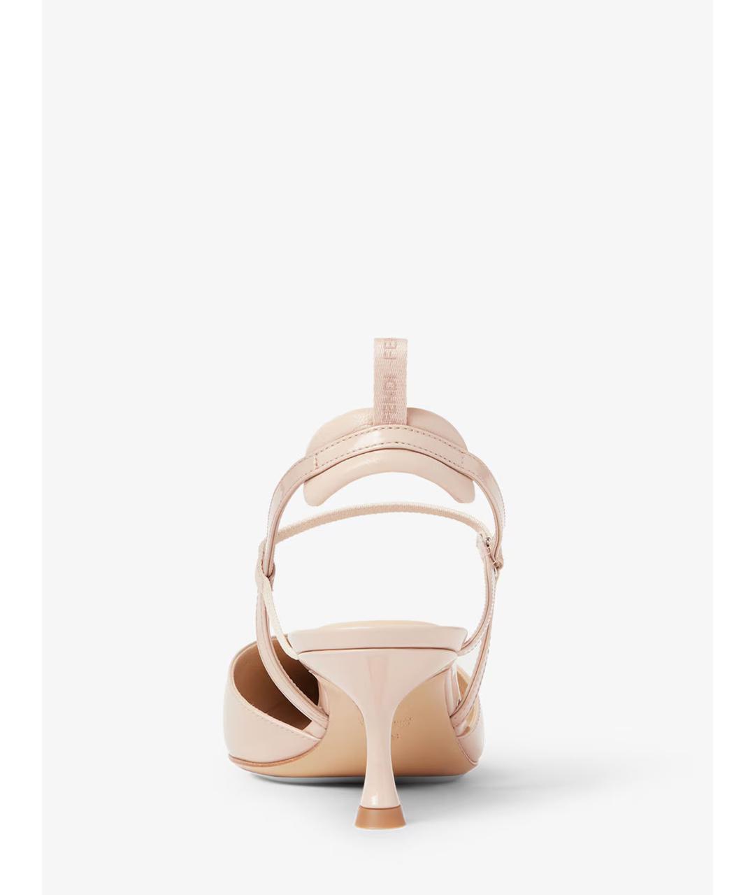 FENDI Розовые кожаные туфли, фото 3