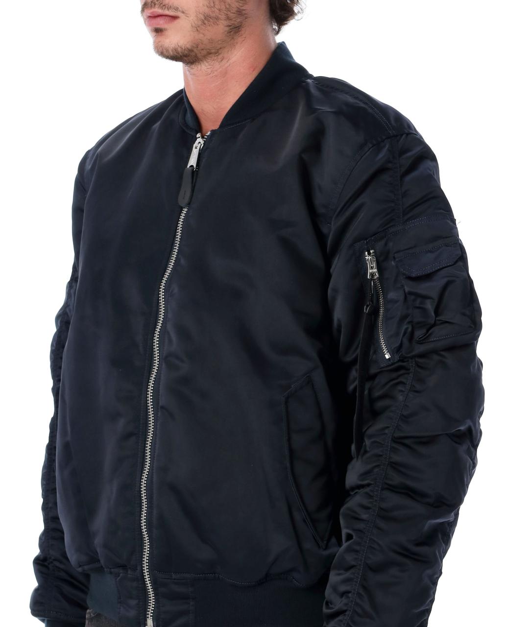 ALPHA INDUSTRIES Темно-синяя синтетическая куртка, фото 3