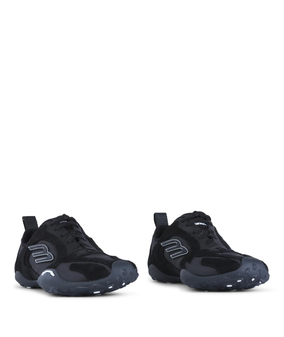 BALENCIAGA Черные текстильные низкие кроссовки / кеды, фото 4