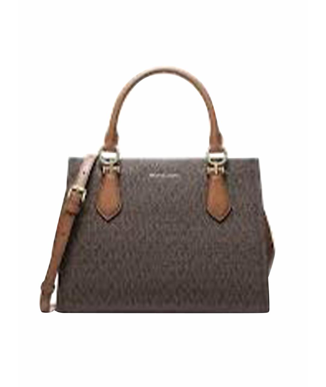 MICHAEL KORS Коричневая сумка с короткими ручками из канвы, фото 1