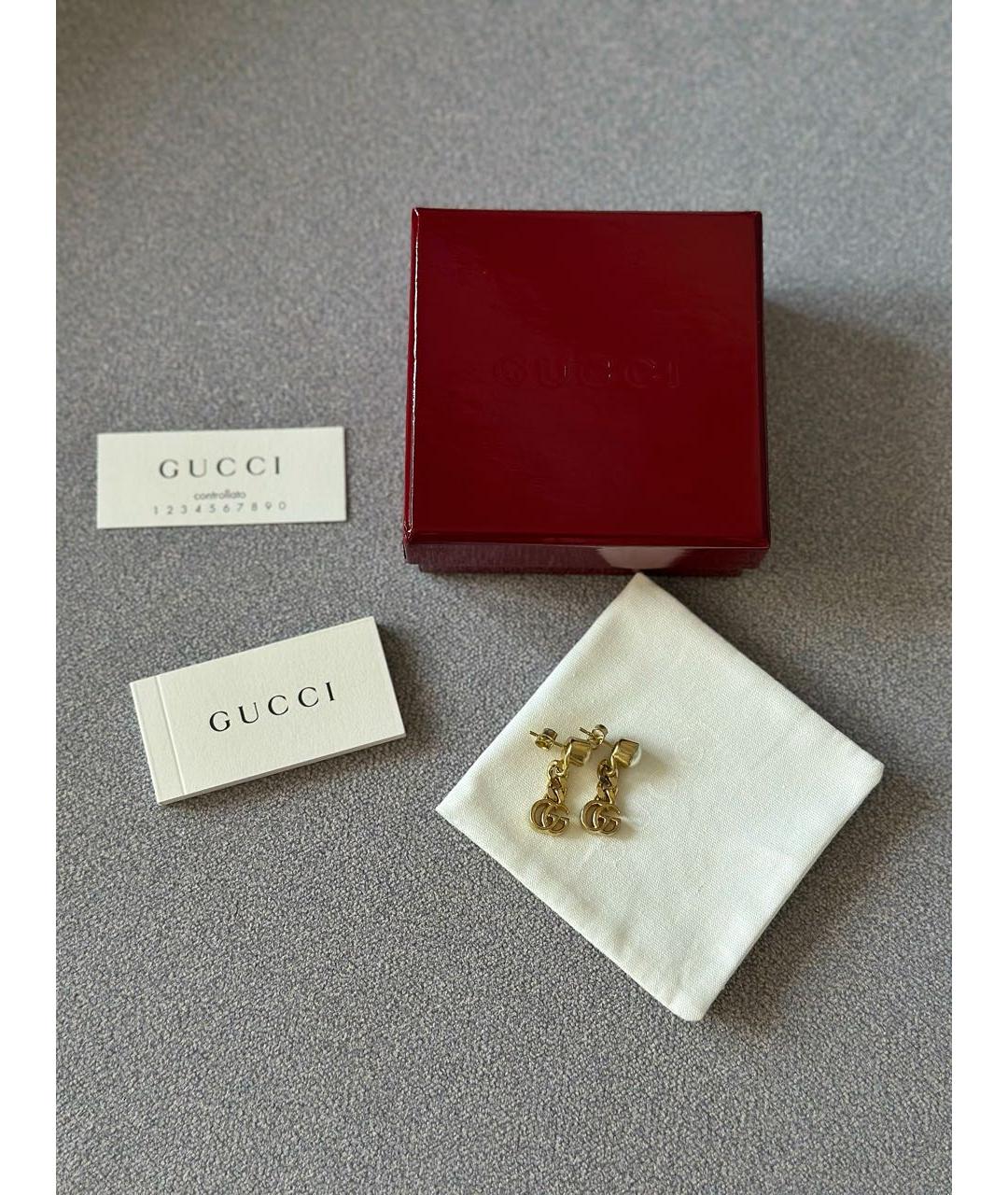 GUCCI Золотые серьги, фото 2