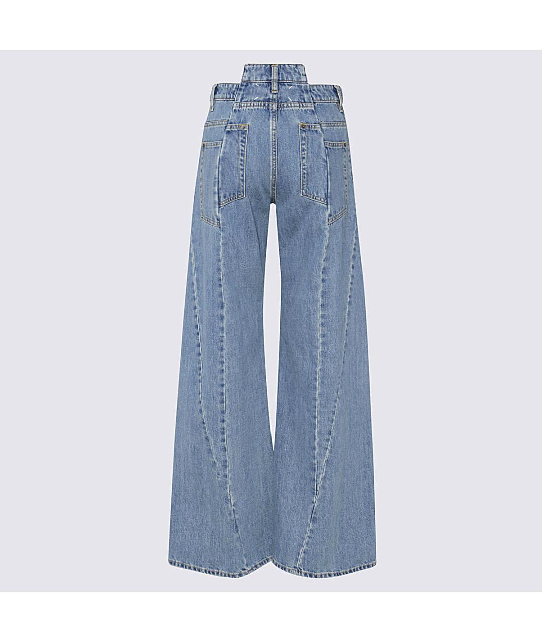 MAISON MARGIELA Синие хлопковые прямые джинсы, фото 2