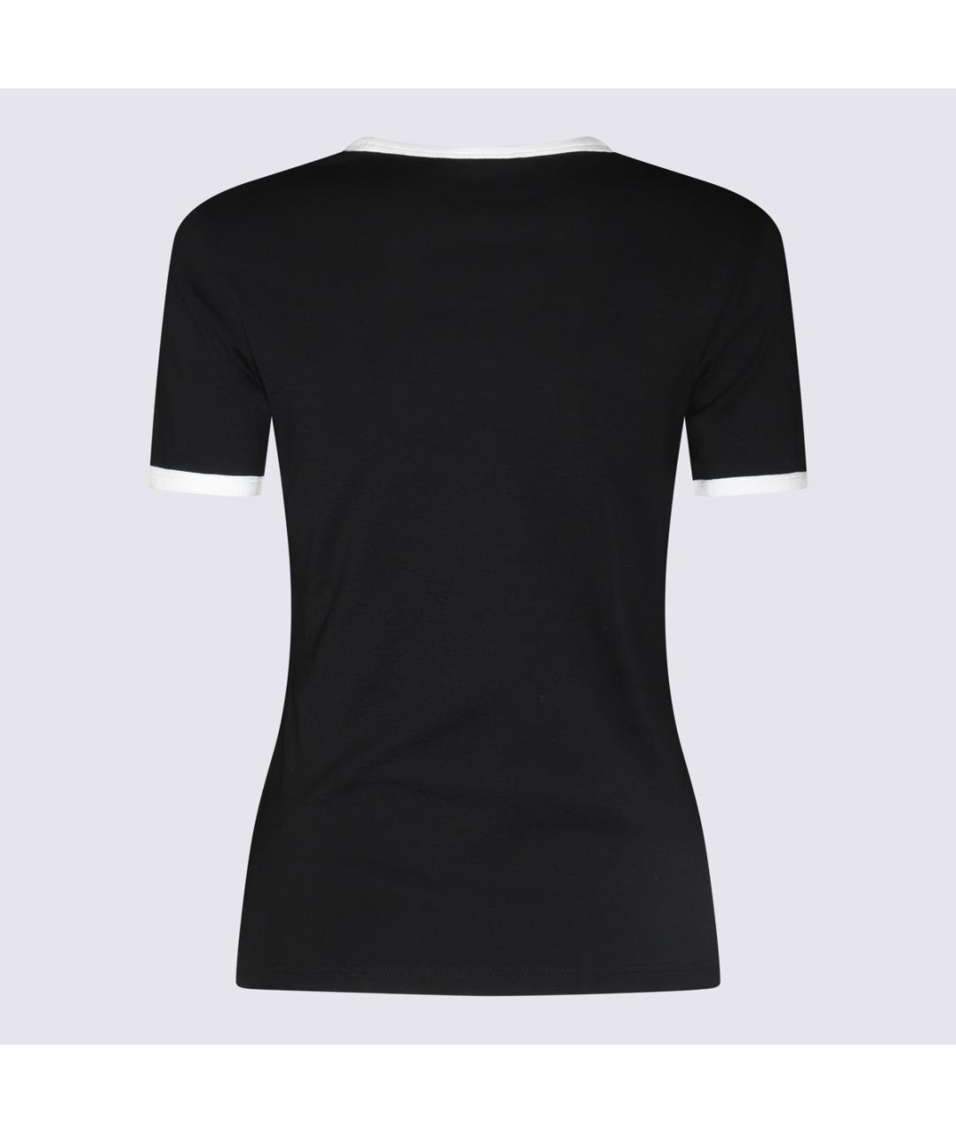 COURREGES Черная хлопковая футболка, фото 2