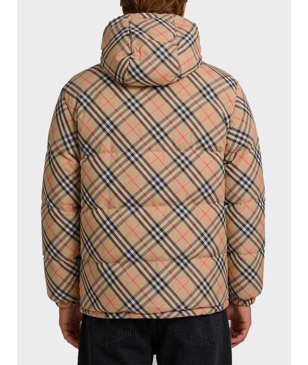 BURBERRY Бежевый полиэстеровый пуховик, фото 3