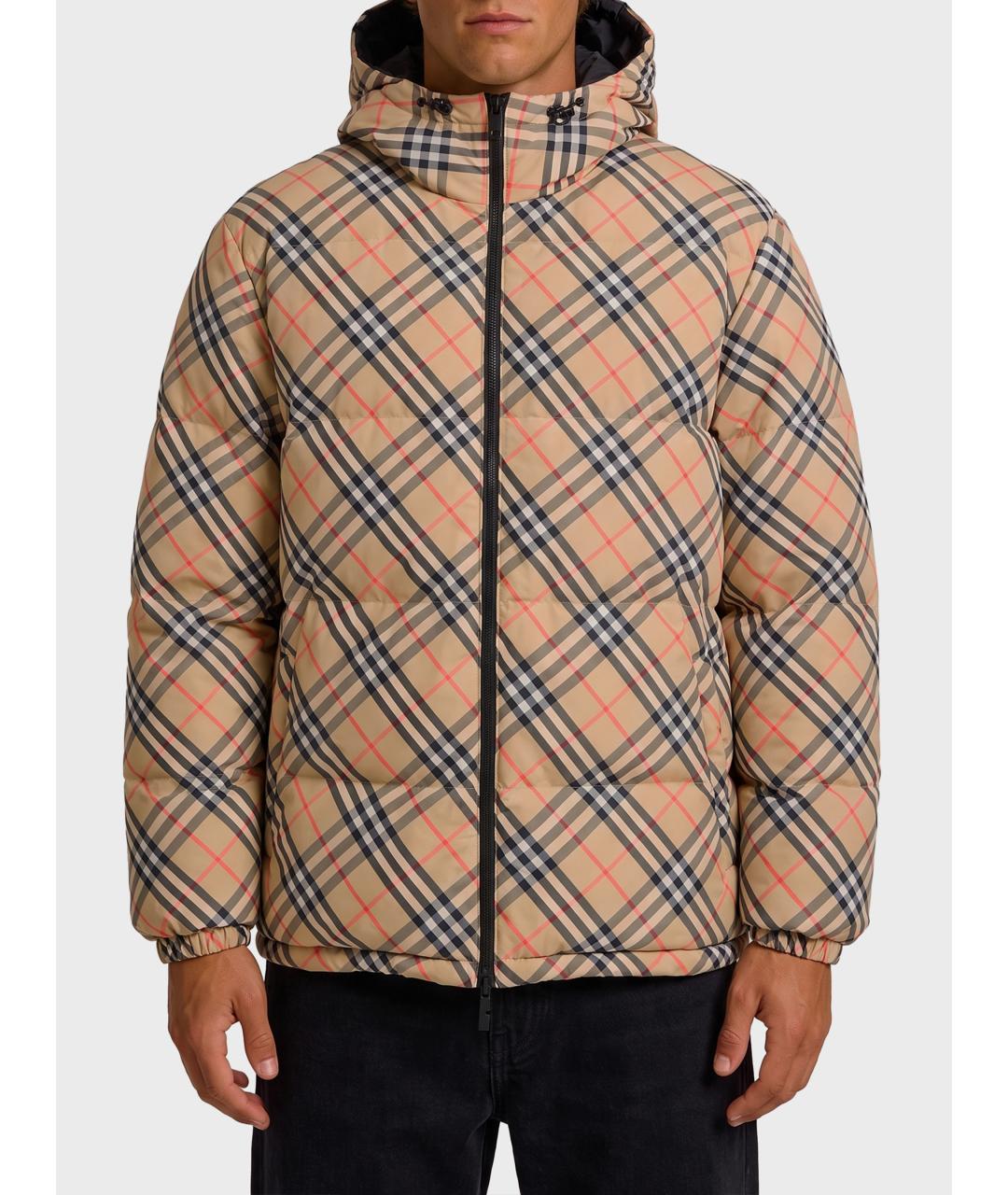 BURBERRY Бежевый полиэстеровый пуховик, фото 6