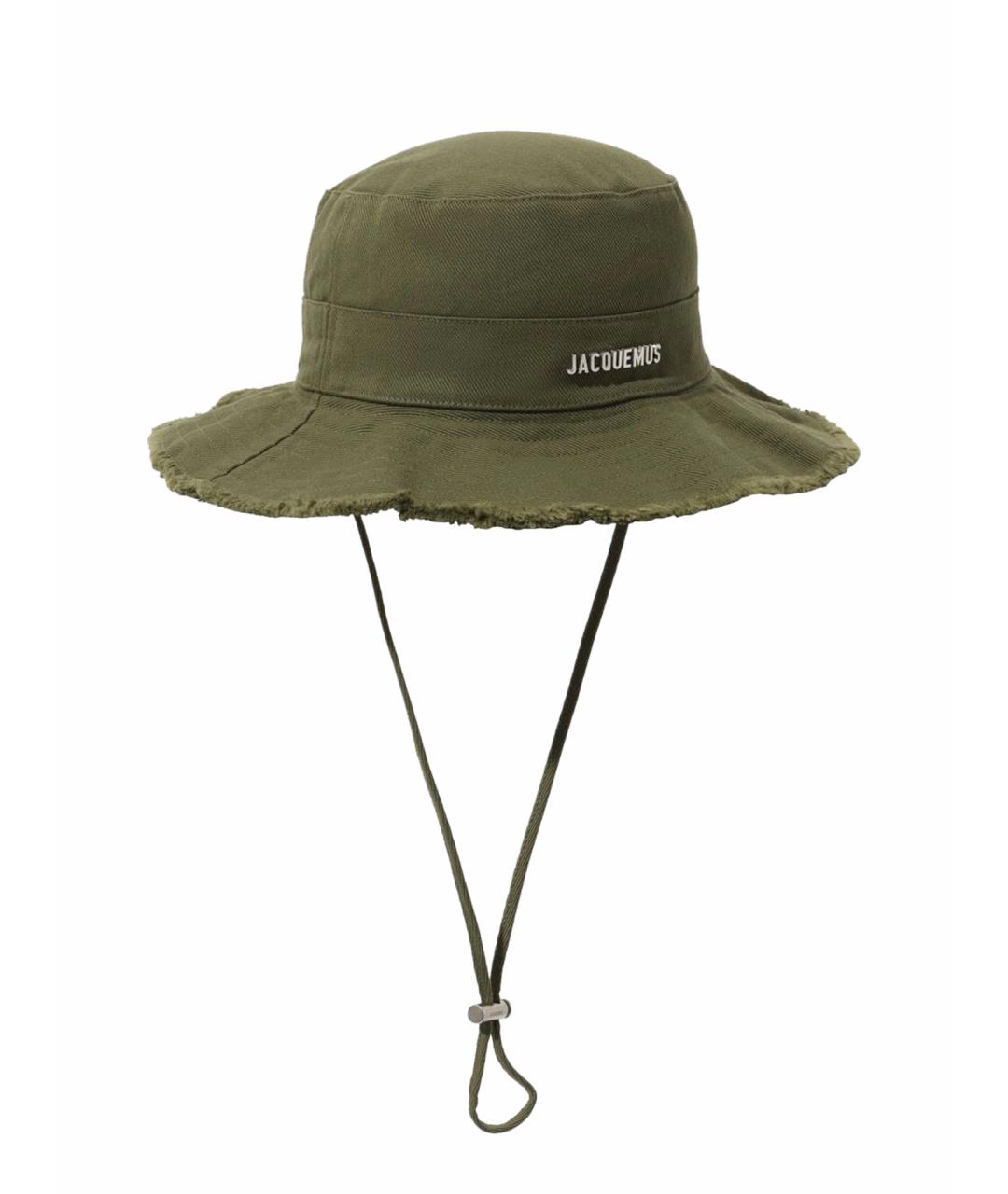 JACQUEMUS Хаки хлопковая панама, фото 1