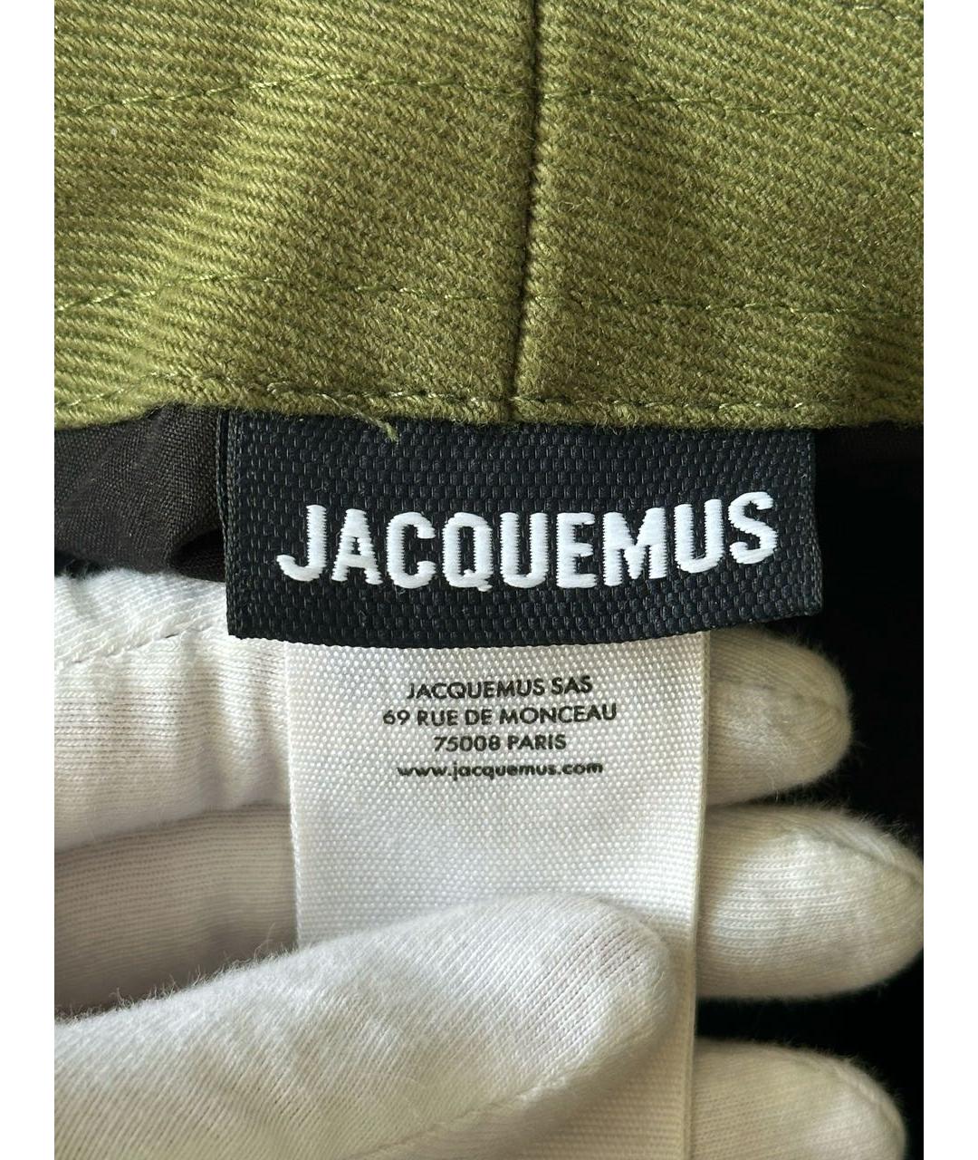 JACQUEMUS Хаки хлопковая панама, фото 7