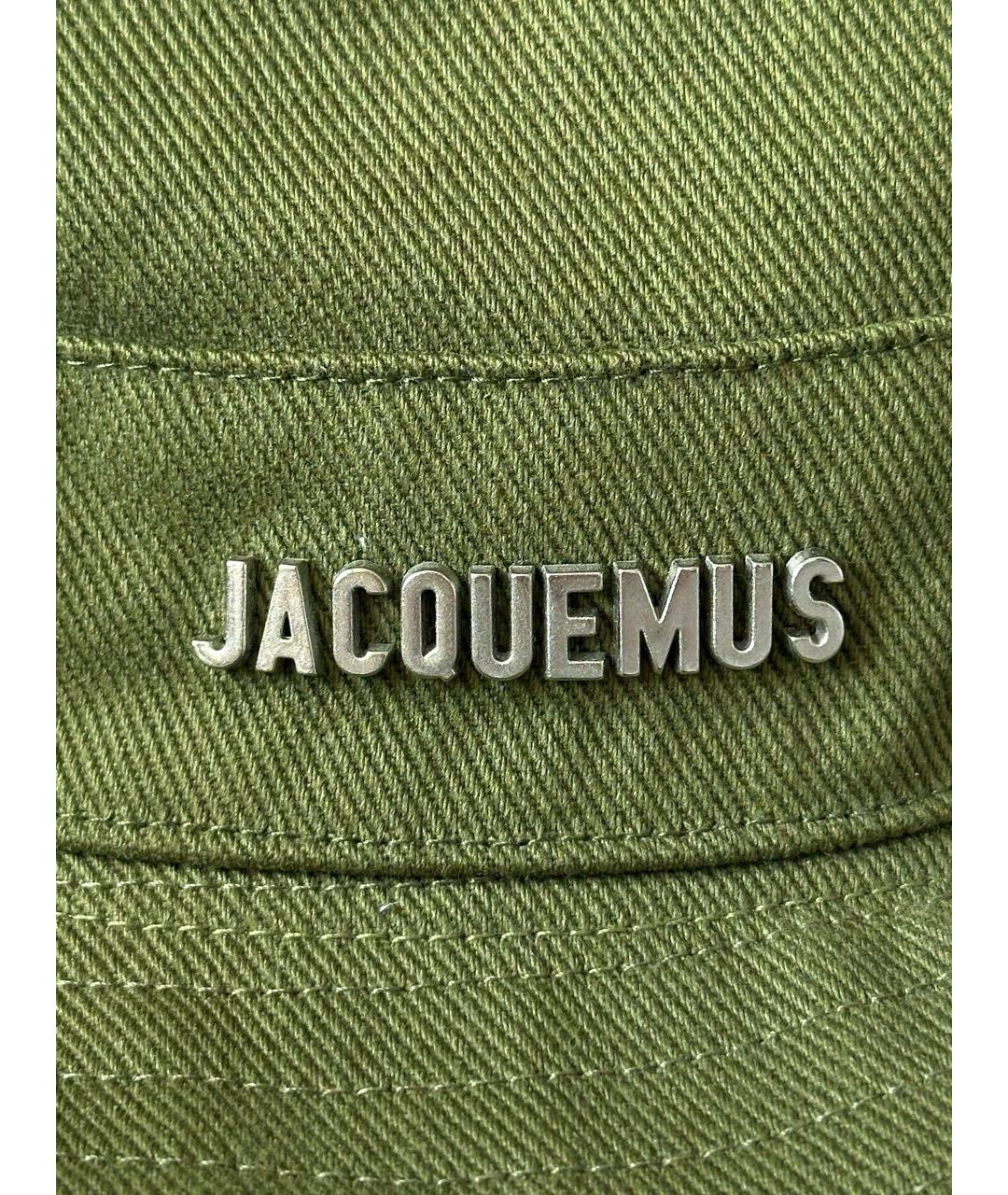JACQUEMUS Хаки хлопковая панама, фото 5