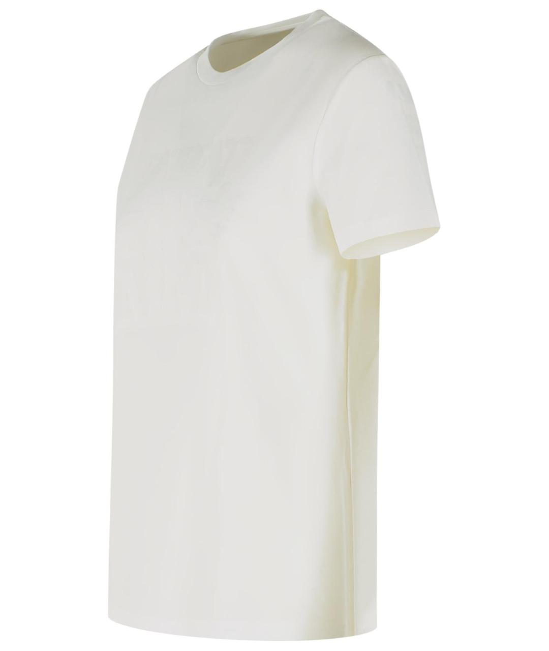 MAX MARA Белая хлопковая футболка, фото 2