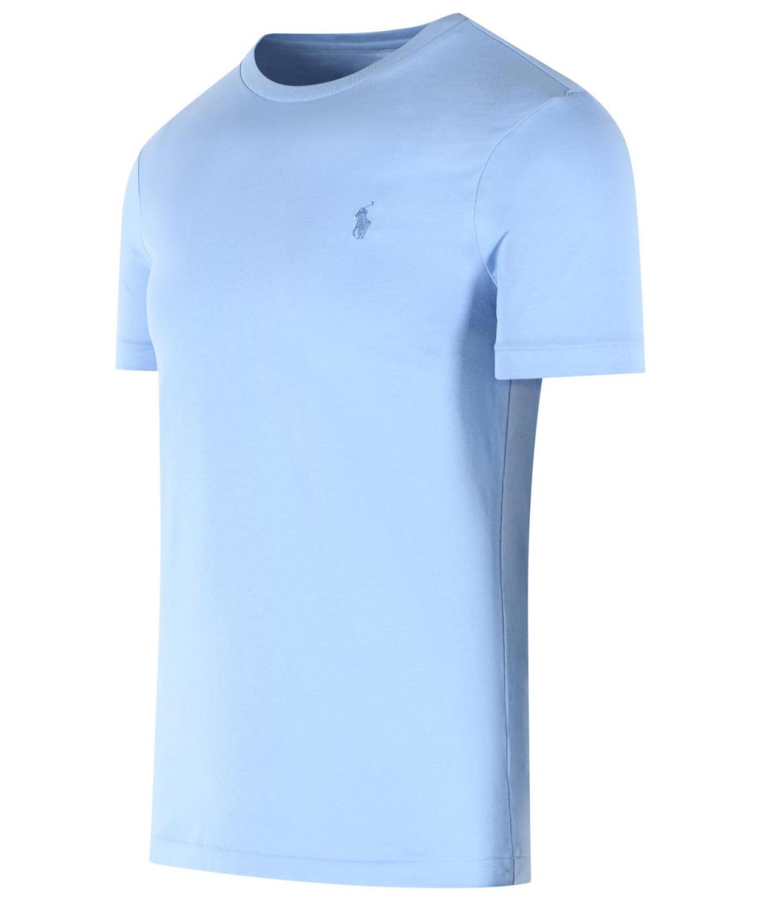 POLO RALPH LAUREN Голубая хлопковая футболка, фото 2