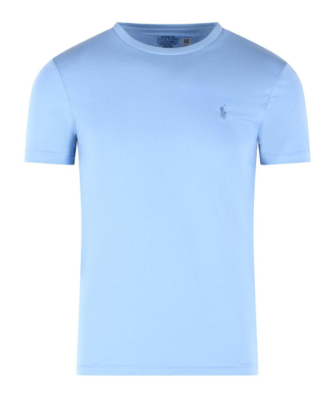POLO RALPH LAUREN Голубая хлопковая футболка, фото 1