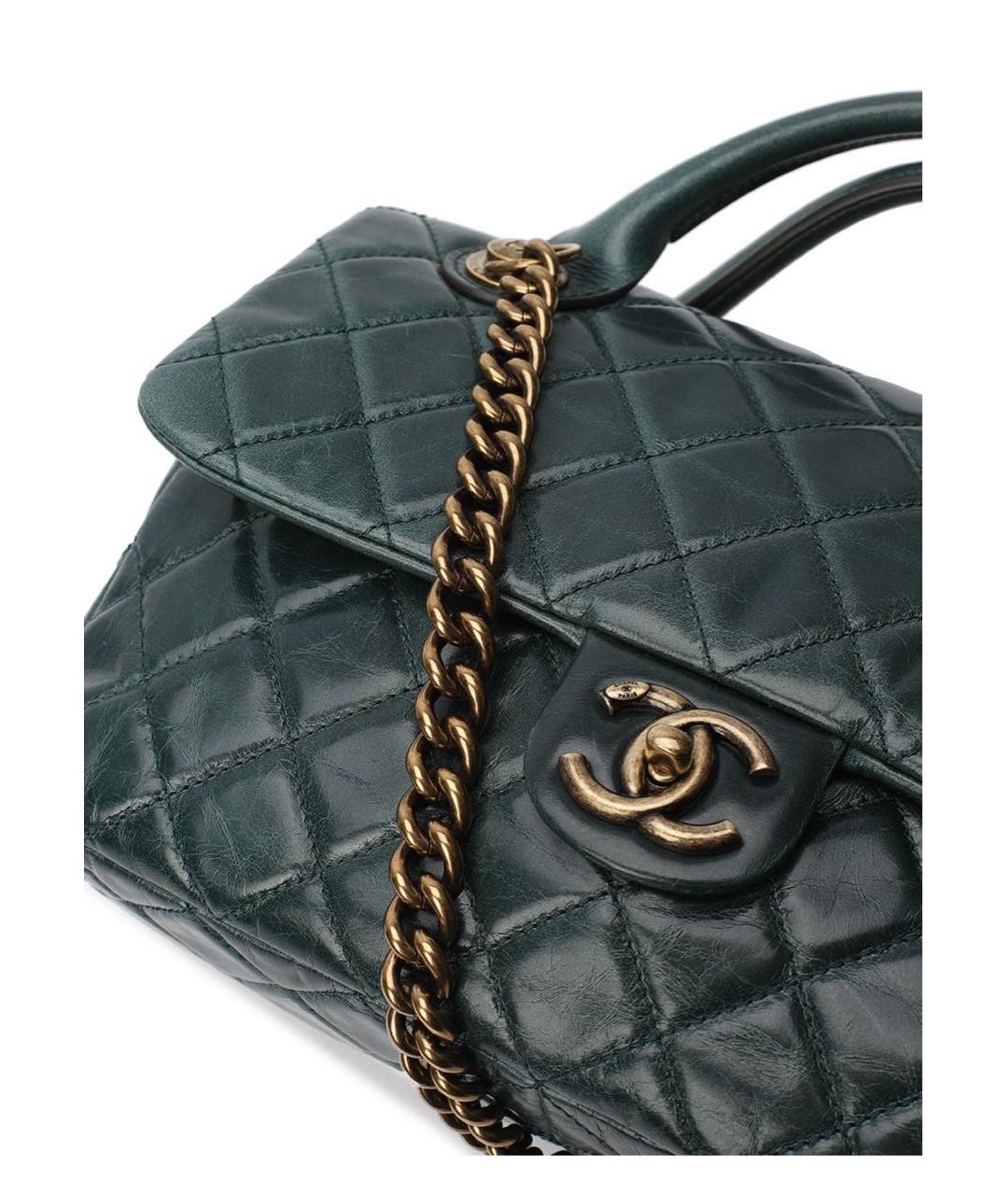 CHANEL Хаки кожаная сумка тоут, фото 2