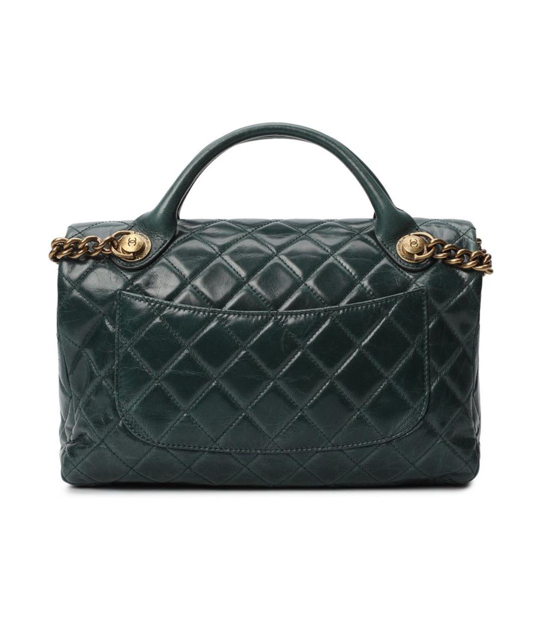 CHANEL Хаки кожаная сумка тоут, фото 3