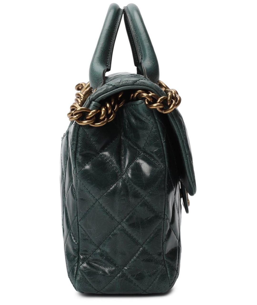 CHANEL Хаки кожаная сумка тоут, фото 5