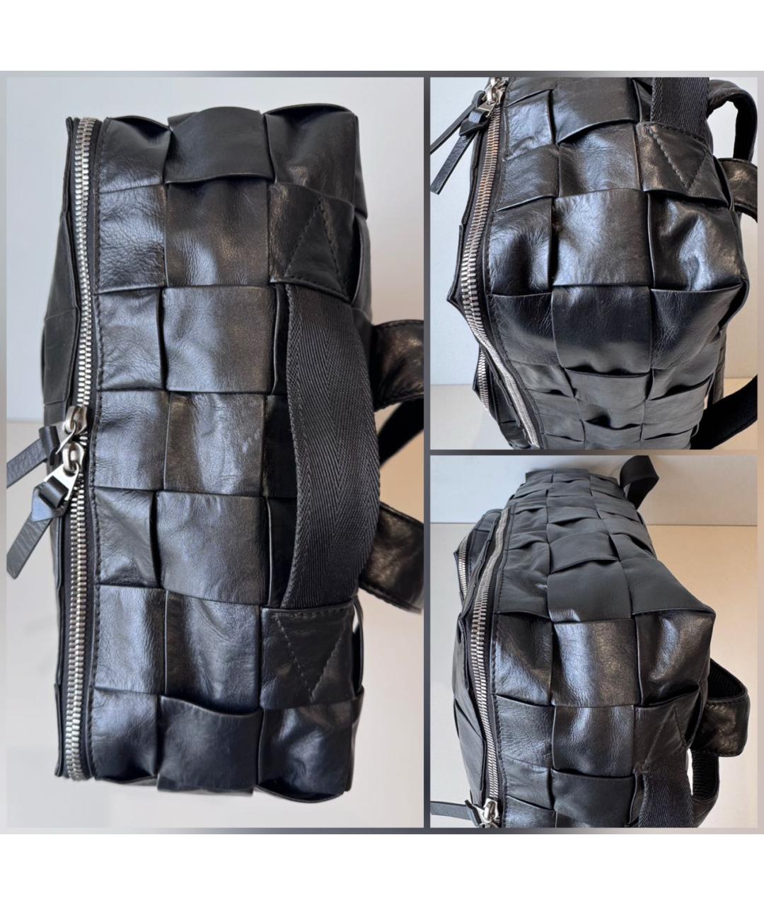 BOTTEGA VENETA Черный кожаный рюкзак, фото 6