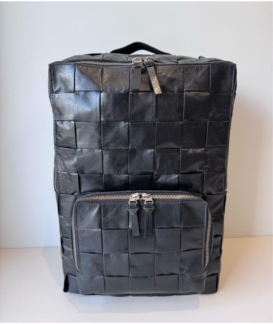 BOTTEGA VENETA Черный кожаный рюкзак, фото 2