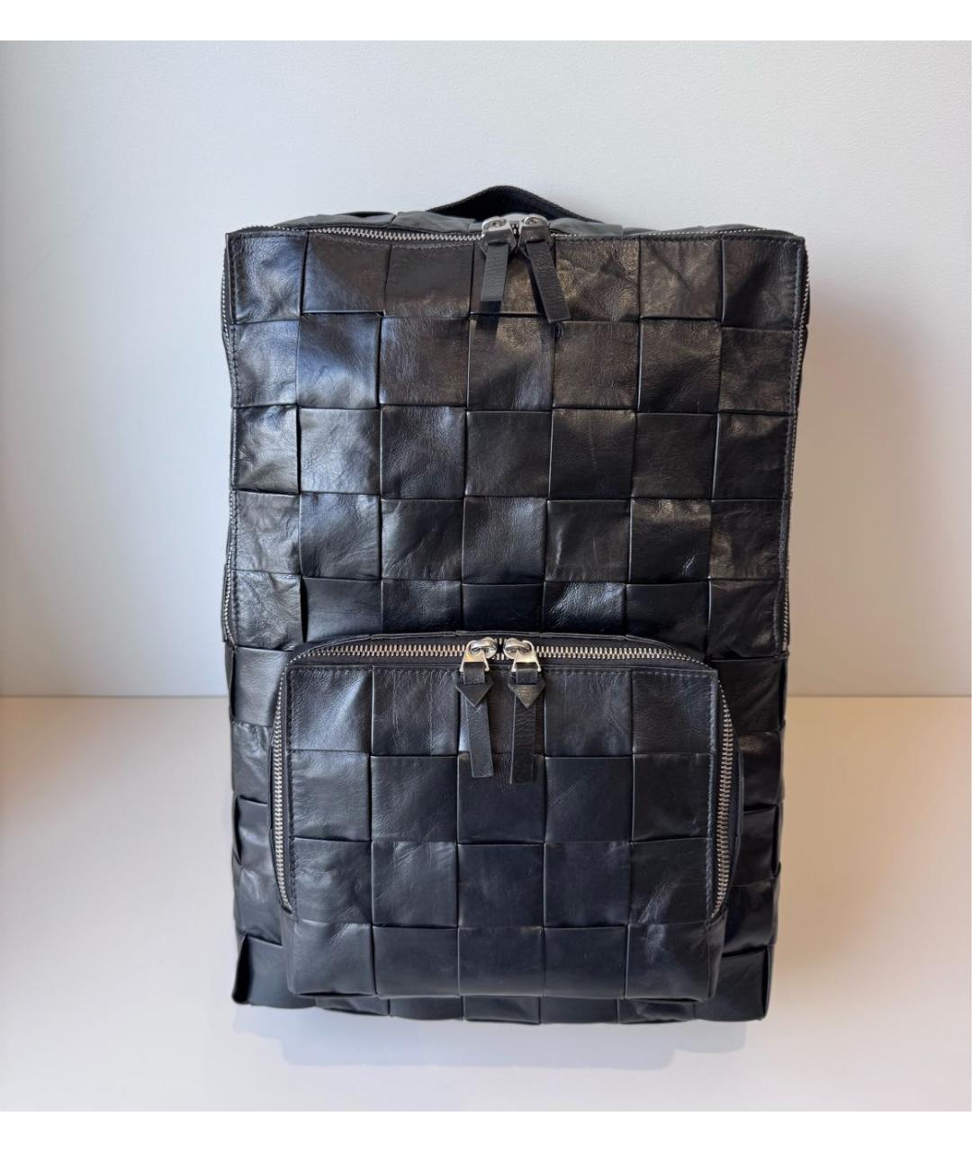 BOTTEGA VENETA Черный кожаный рюкзак, фото 9