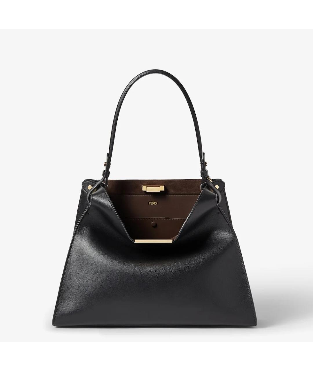 FENDI Черная кожаная сумка через плечо, фото 3
