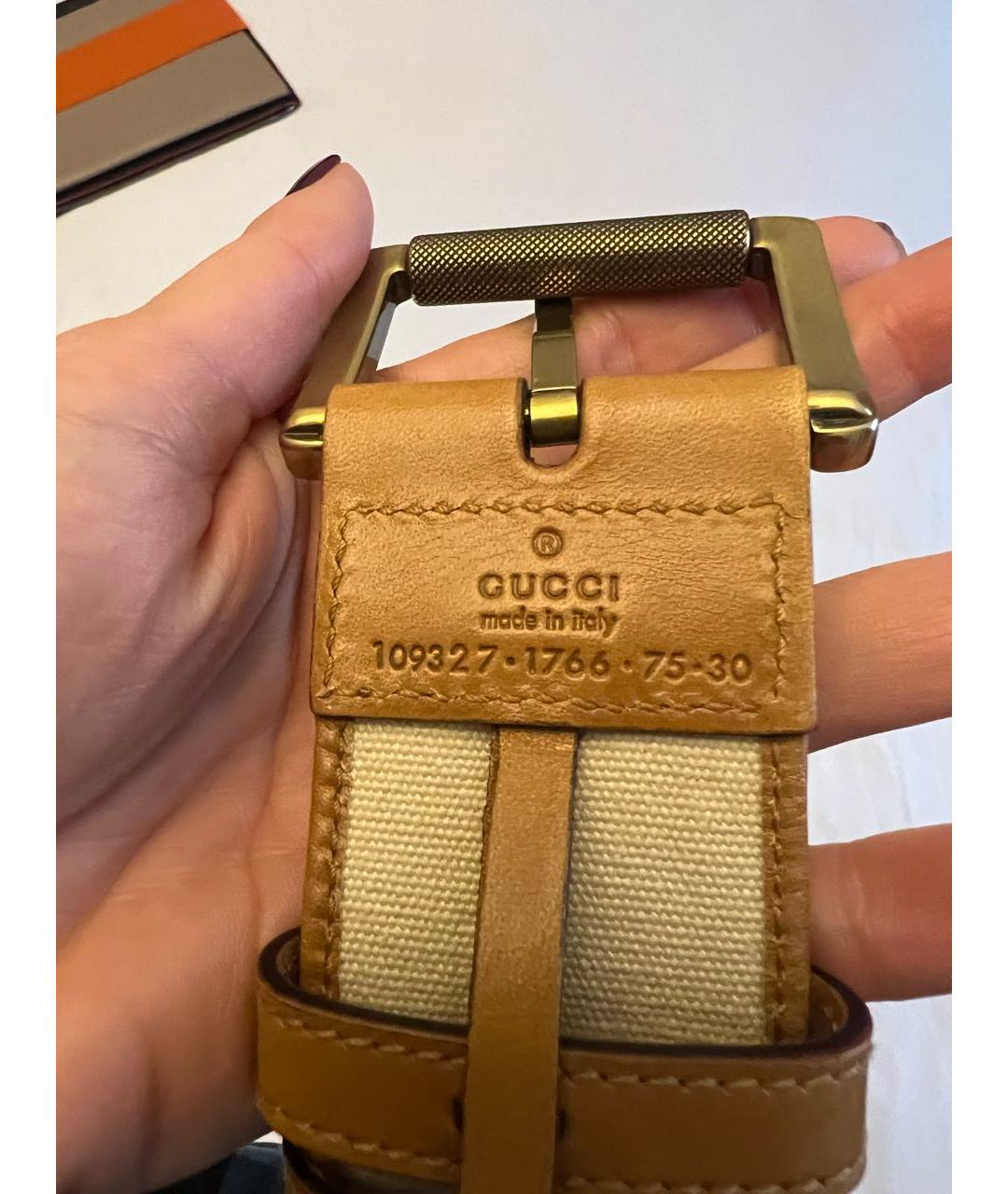 GUCCI Бежевый ремень, фото 2