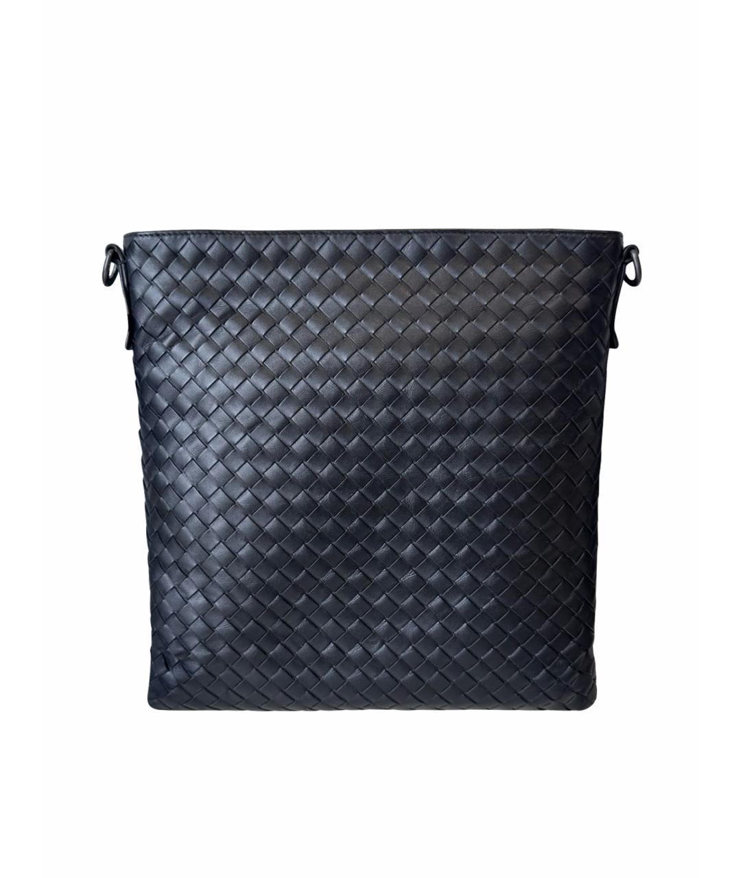 BOTTEGA VENETA Черная кожаная сумка на плечо, фото 1