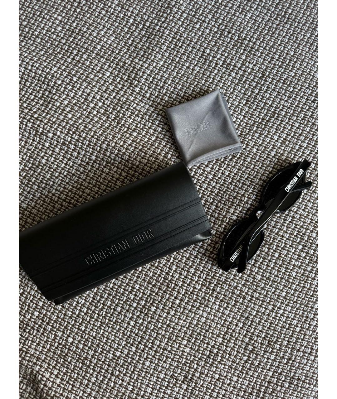 CHRISTIAN DIOR Черные пластиковые солнцезащитные очки, фото 3