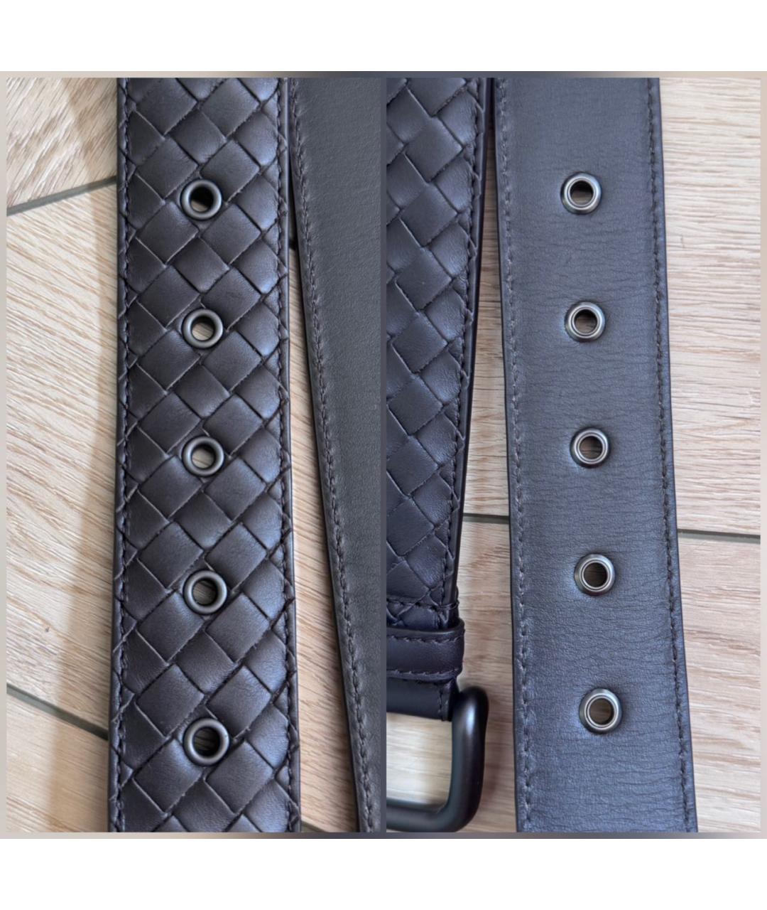 BOTTEGA VENETA Коричневый кожаный ремень, фото 5