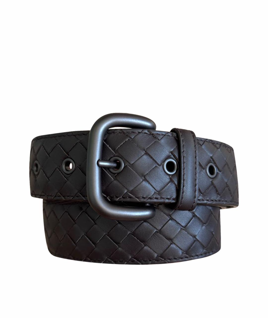 BOTTEGA VENETA Коричневый кожаный ремень, фото 1