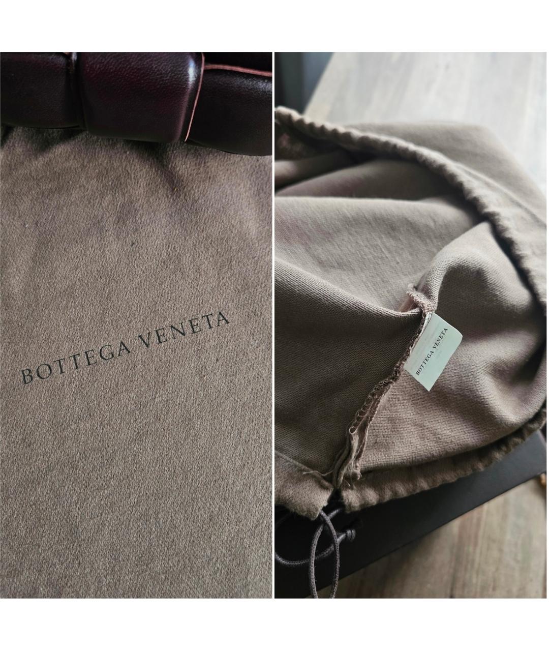 BOTTEGA VENETA Бордовая кожаная сумка через плечо, фото 9