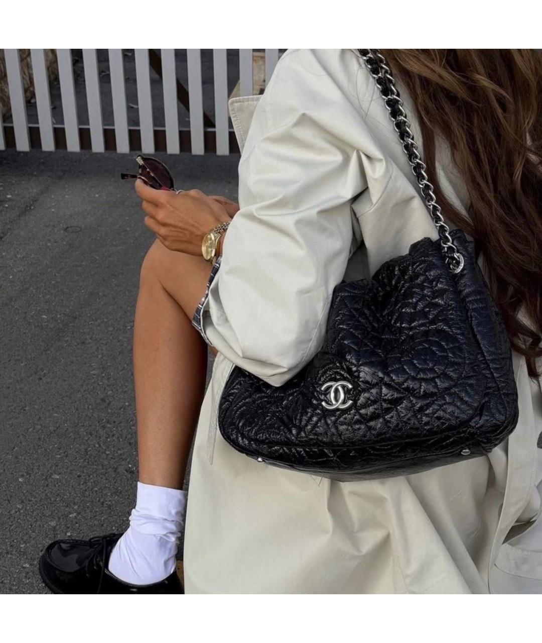 CHANEL Черная сумка через плечо, фото 8