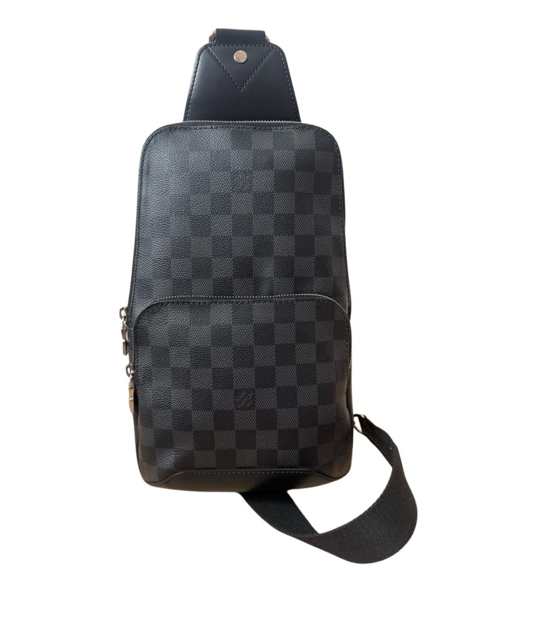 LOUIS VUITTON Черная сумка на плечо из канвы, фото 1