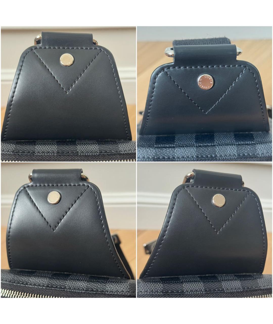 LOUIS VUITTON Черная сумка на плечо из канвы, фото 5