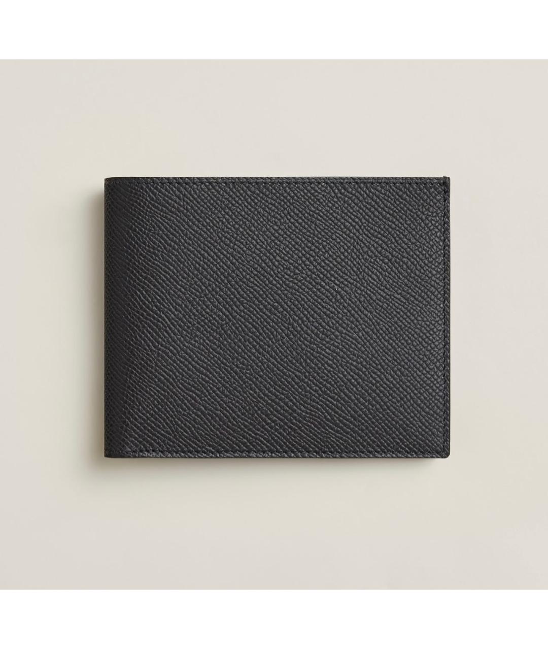 HERMES Антрацитовый кожаный кошелек, фото 7